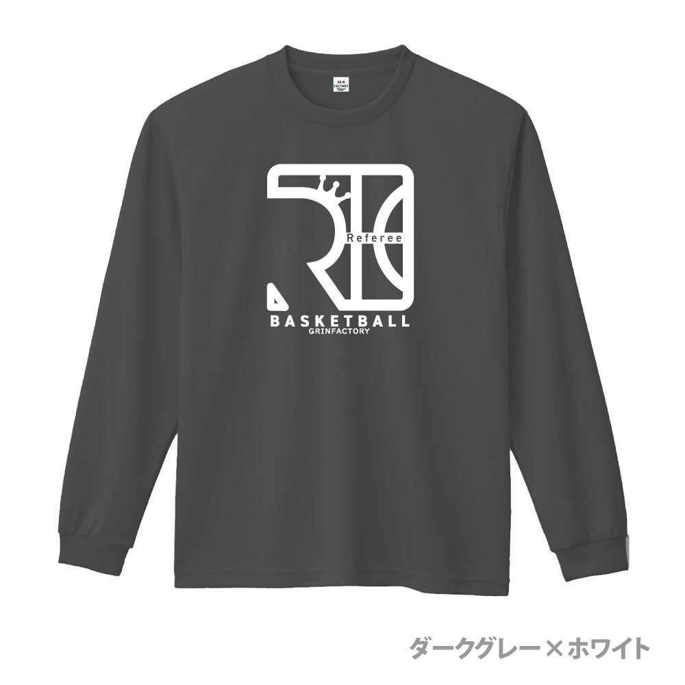 バスケ ロンT 長袖 「レフリーホイッスル」ドライロングスリーブ