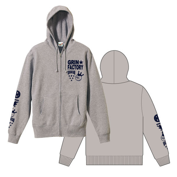 バスケジップパーカー「コンビネーション」 スウェット Wフード