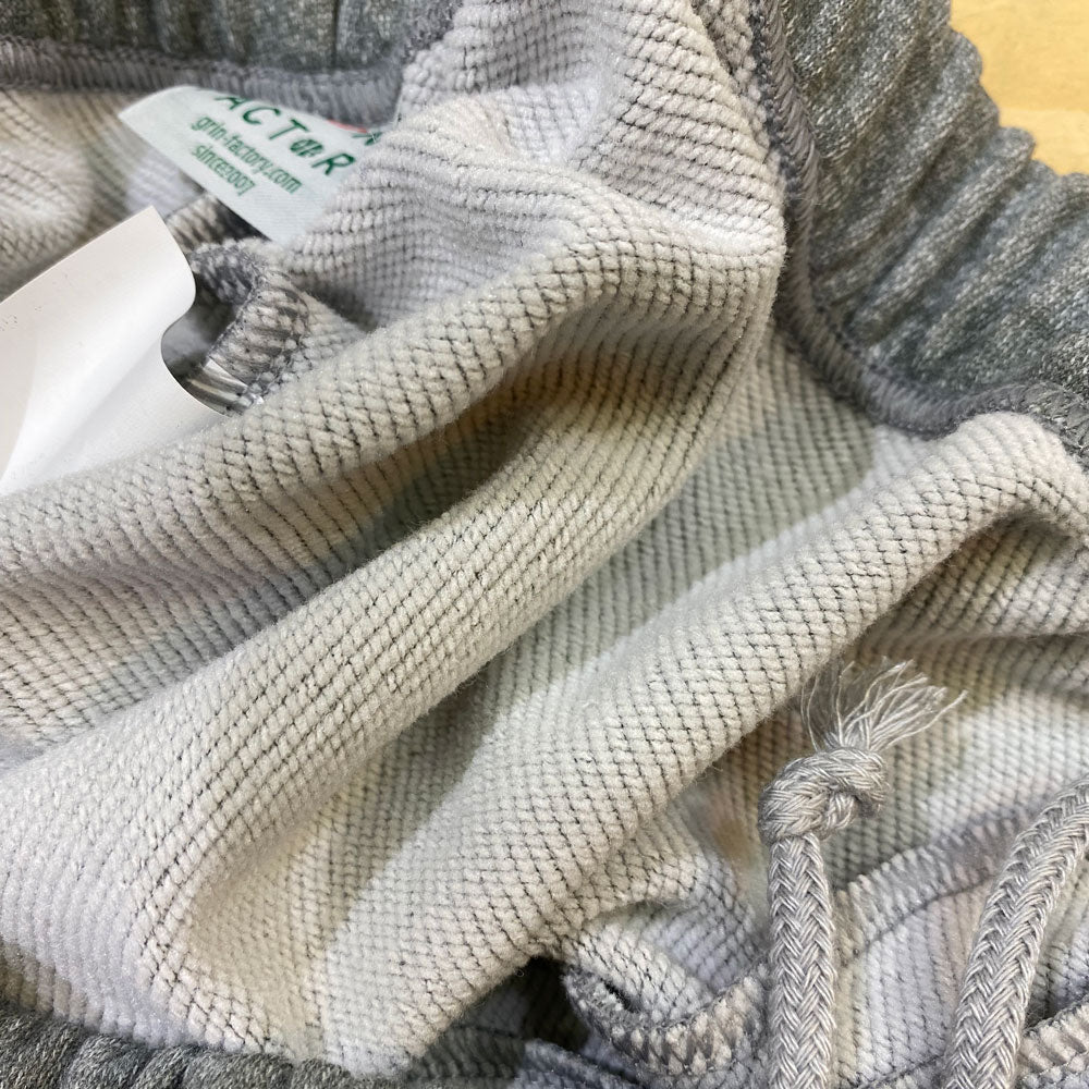 裾ボタン付きスウェットパンツグレー拡大