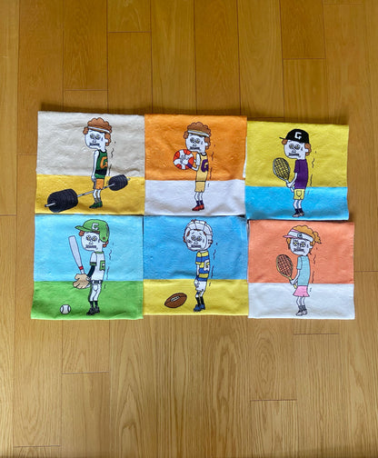 Face towel: "Practice until you can do it"