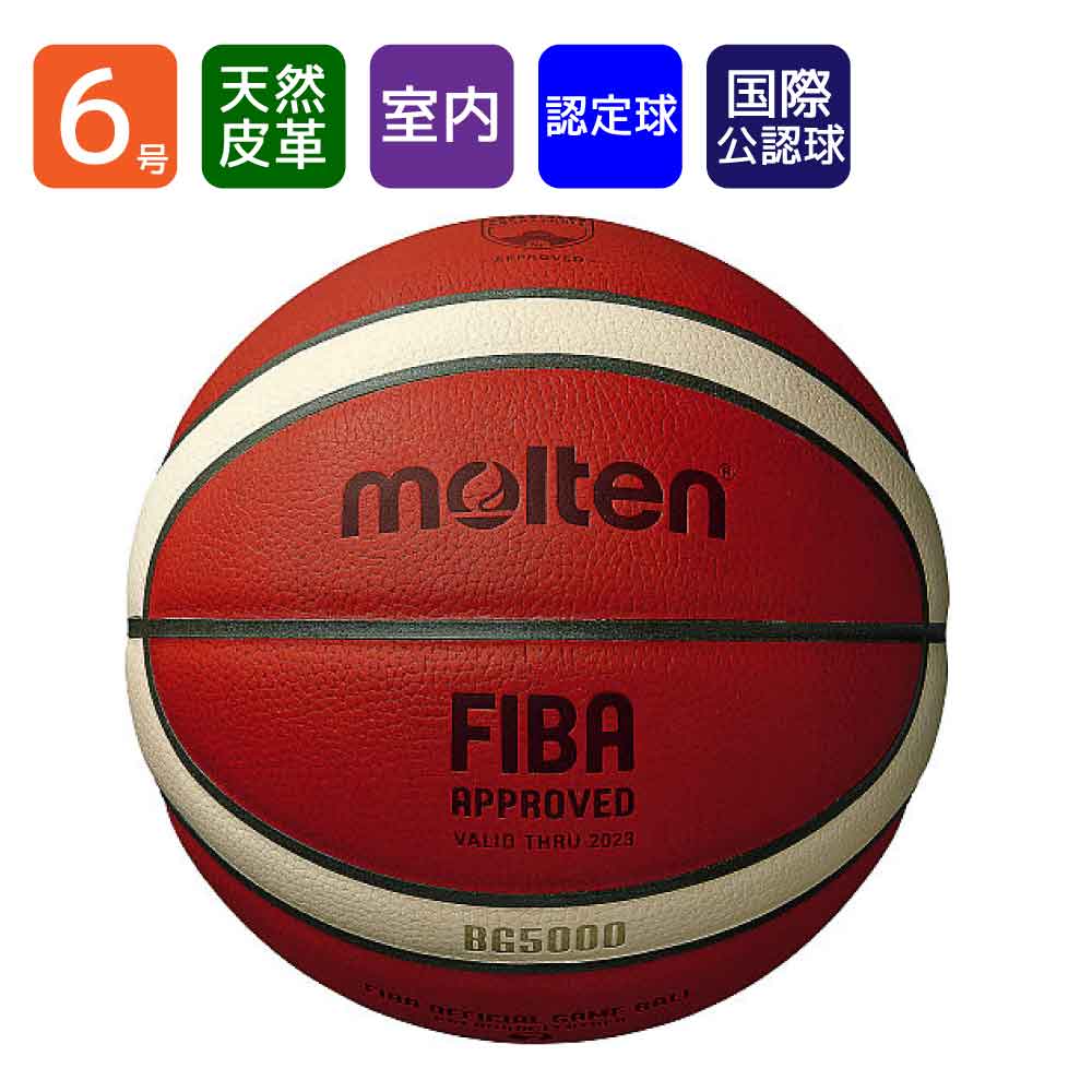 バスケットボール BG5000（B6G5000）6号/天然皮革/12枚パネル