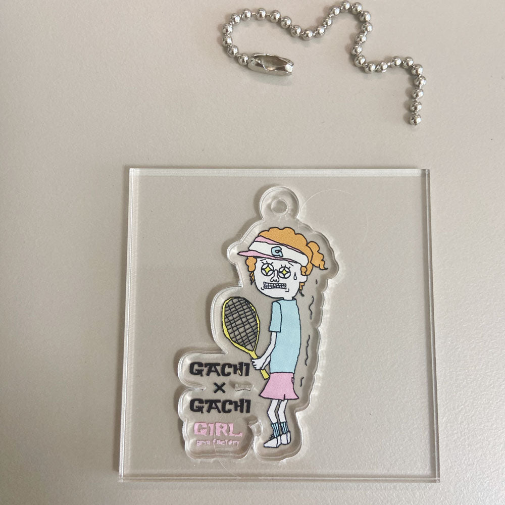 Acrylic Keychain "Gachi Gachi Boy Tennis" 5.3cm GACHIGACHIBOY Series